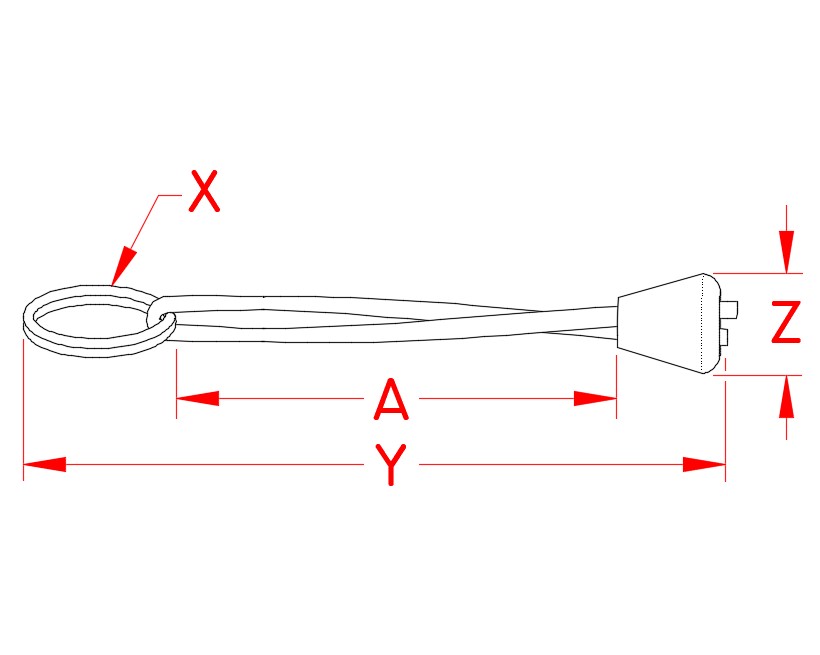 Universal Lanyard, S0157-T000-C, Line Drawing